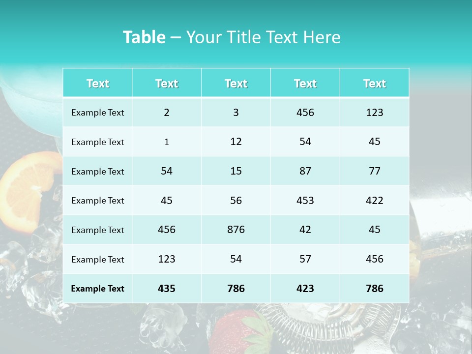 Shaker Cold Margarita PowerPoint Template