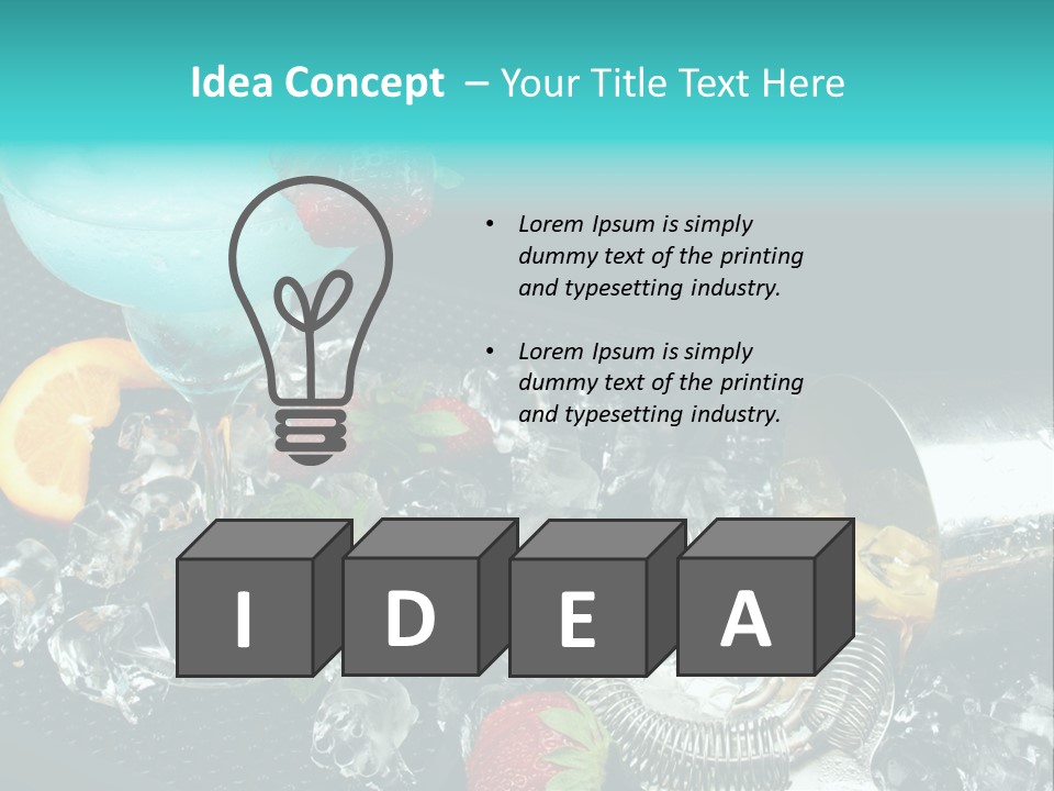 Shaker Cold Margarita PowerPoint Template