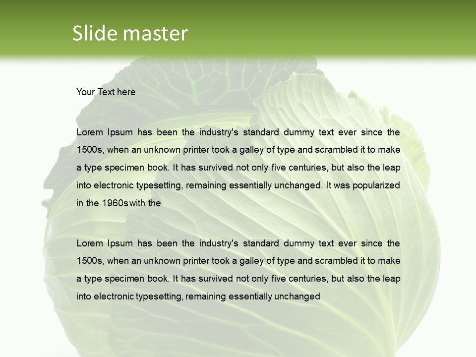 Mineral Salad Vegetable PowerPoint Template