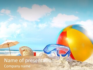 Blue Relaxation Tropical PowerPoint Template