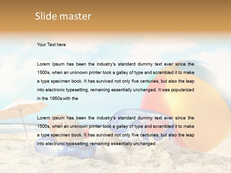 Blue Relaxation Tropical PowerPoint Template