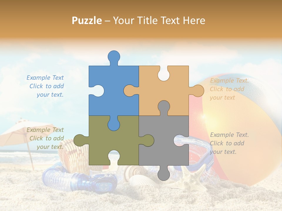 Blue Relaxation Tropical PowerPoint Template