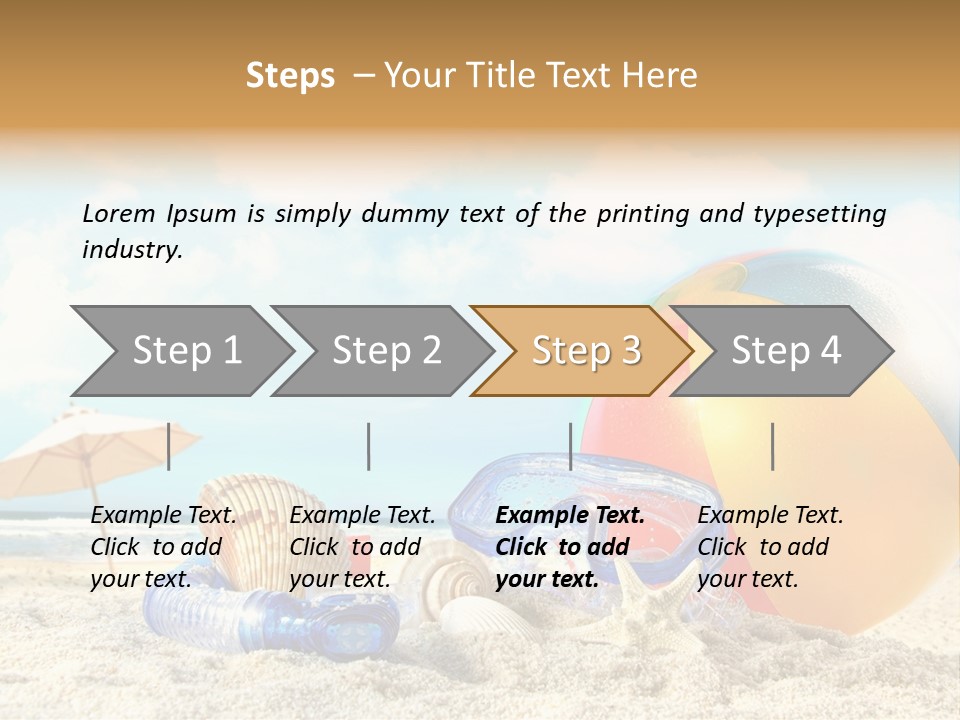 Blue Relaxation Tropical PowerPoint Template