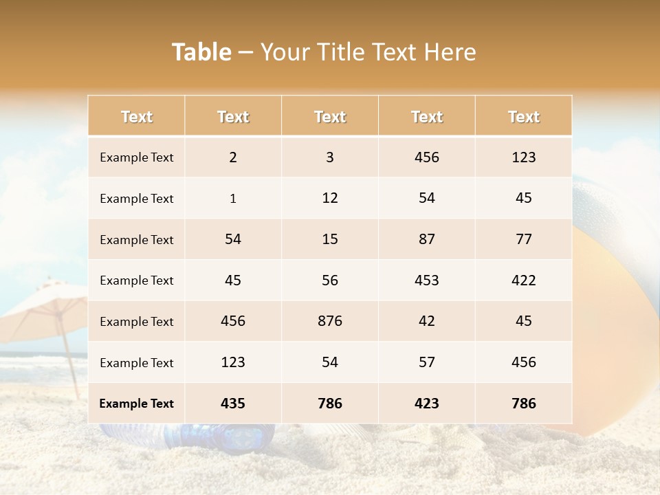 Blue Relaxation Tropical PowerPoint Template