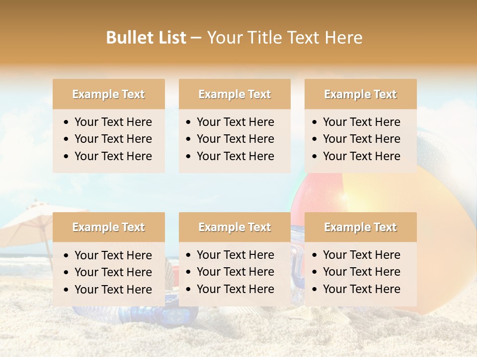 Blue Relaxation Tropical PowerPoint Template