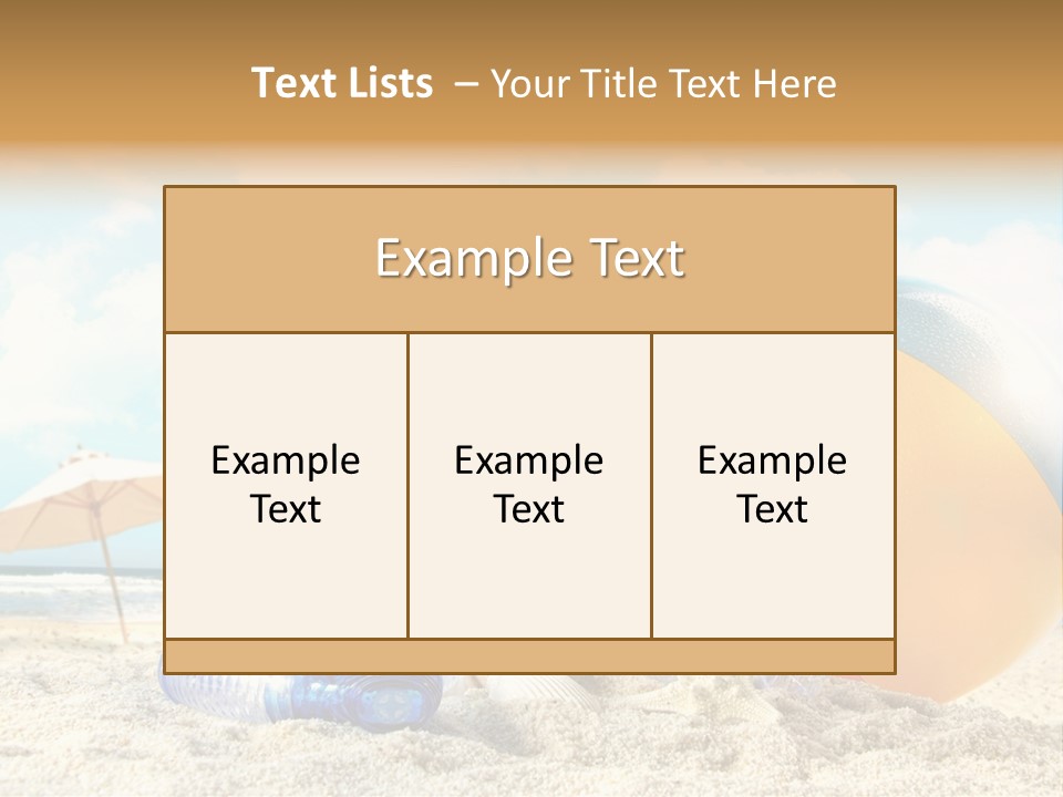 Blue Relaxation Tropical PowerPoint Template