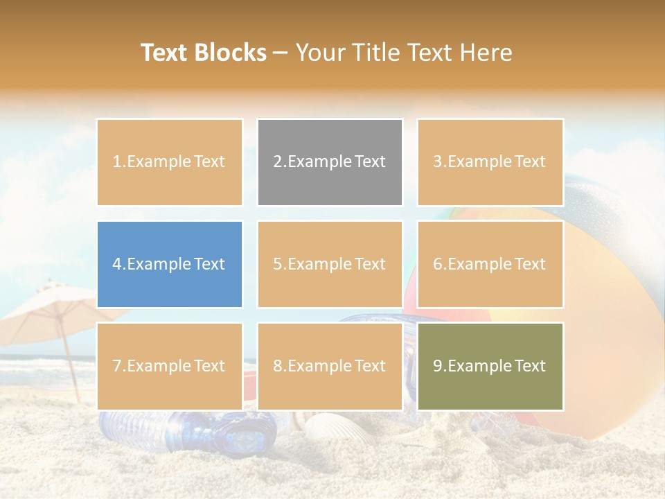 Blue Relaxation Tropical PowerPoint Template