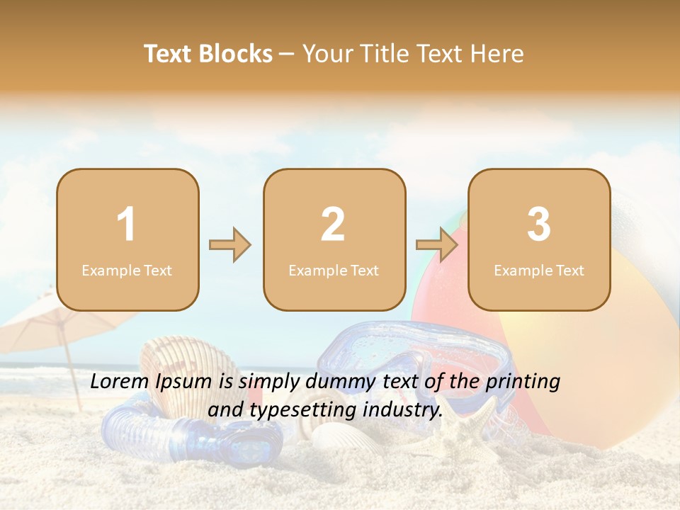 Blue Relaxation Tropical PowerPoint Template