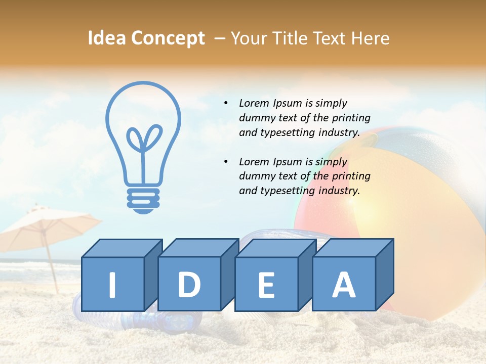 Blue Relaxation Tropical PowerPoint Template