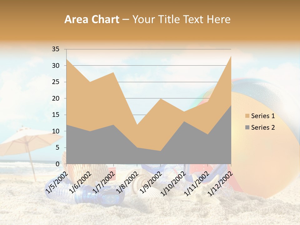 Blue Relaxation Tropical PowerPoint Template