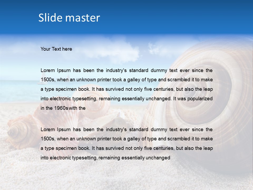 Summer Seashore Resort PowerPoint Template