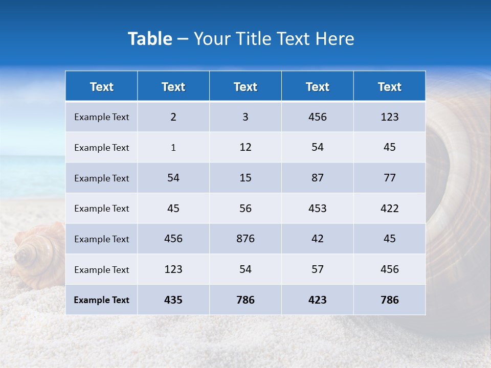 Summer Seashore Resort PowerPoint Template