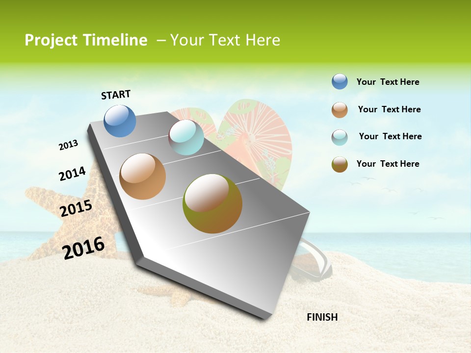 Wave Sun Tropical PowerPoint Template