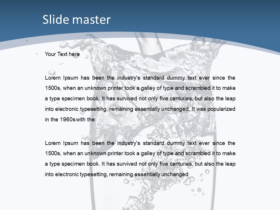 Cold Droplets White PowerPoint Template