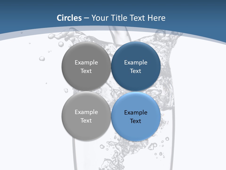 Cold Droplets White PowerPoint Template