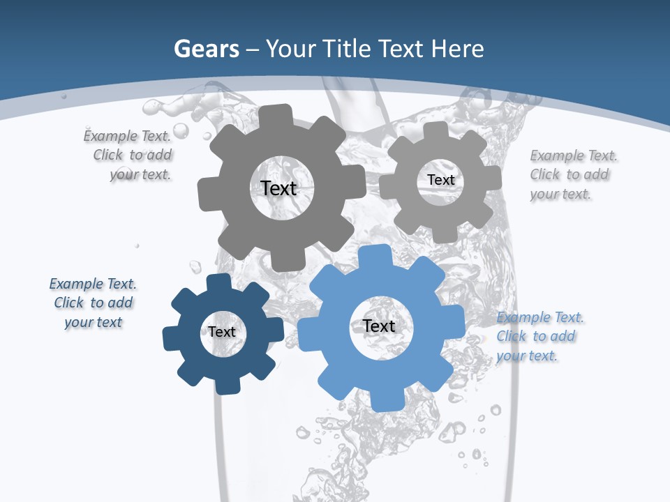 Cold Droplets White PowerPoint Template