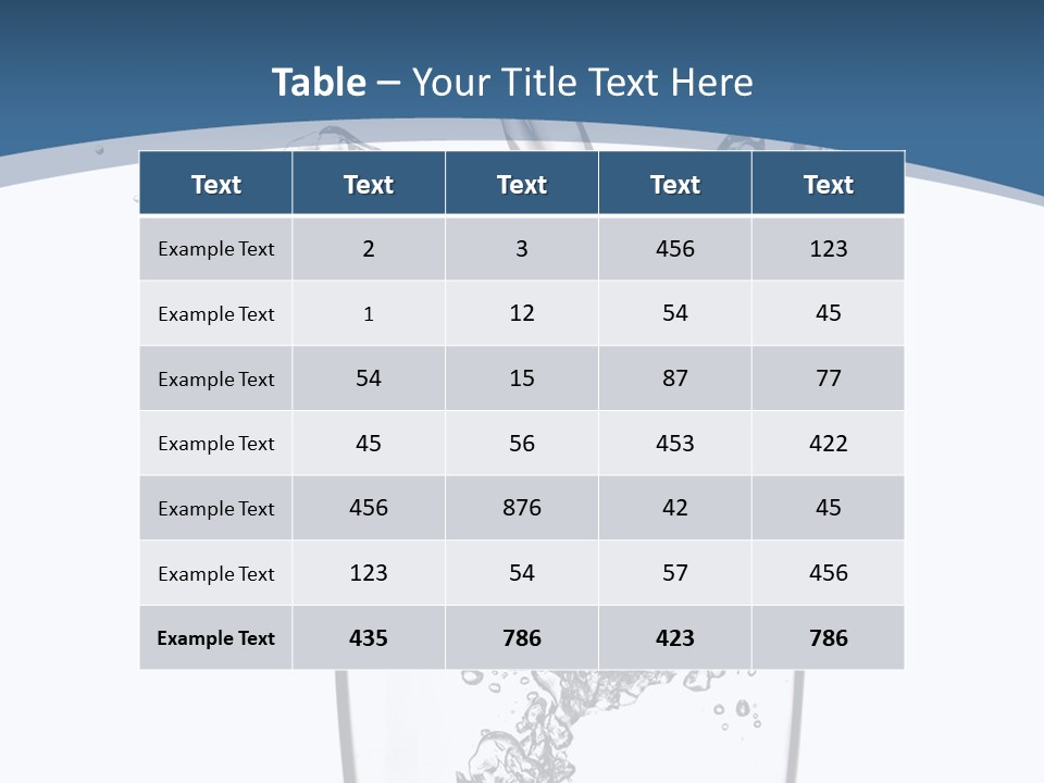 Cold Droplets White PowerPoint Template