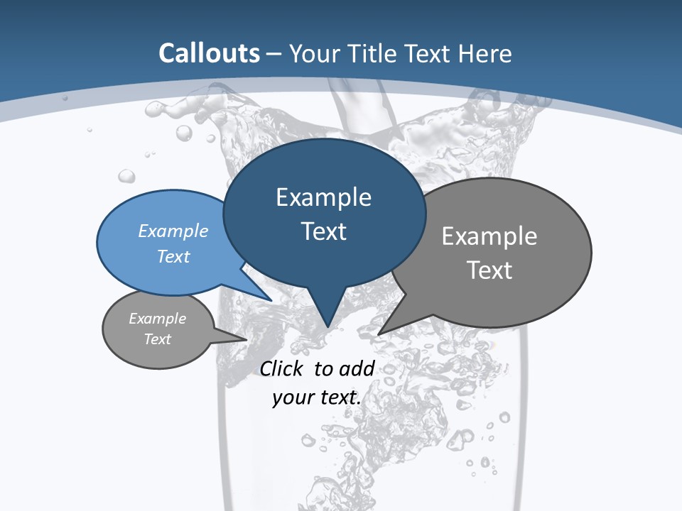 Cold Droplets White PowerPoint Template