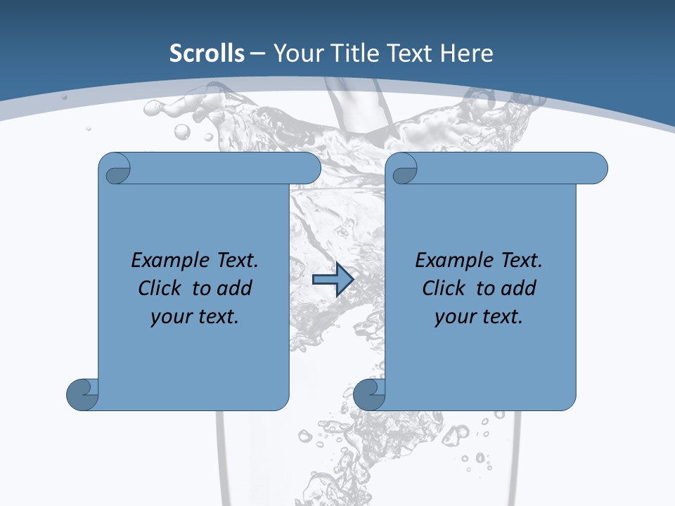 Cold Droplets White PowerPoint Template