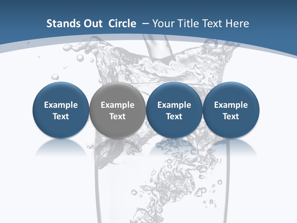 Cold Droplets White PowerPoint Template