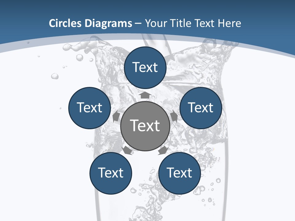 Cold Droplets White PowerPoint Template