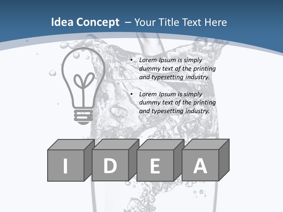 Cold Droplets White PowerPoint Template