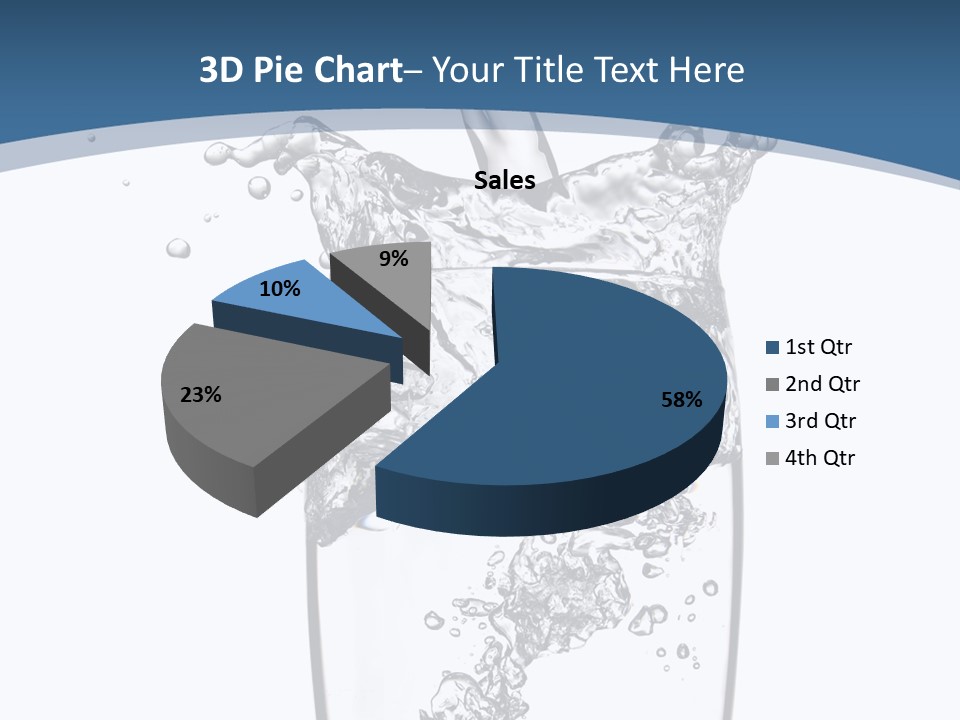 Cold Droplets White PowerPoint Template