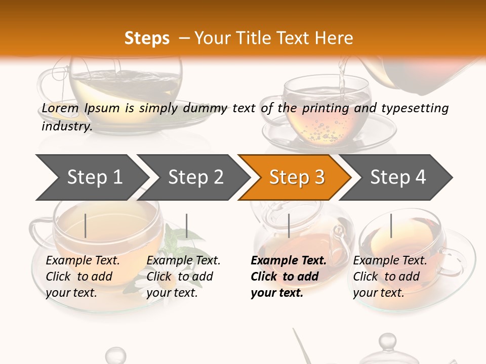 Pouring Breakfast Teapot PowerPoint Template