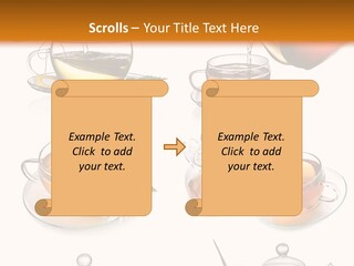 Pouring Breakfast Teapot PowerPoint Template