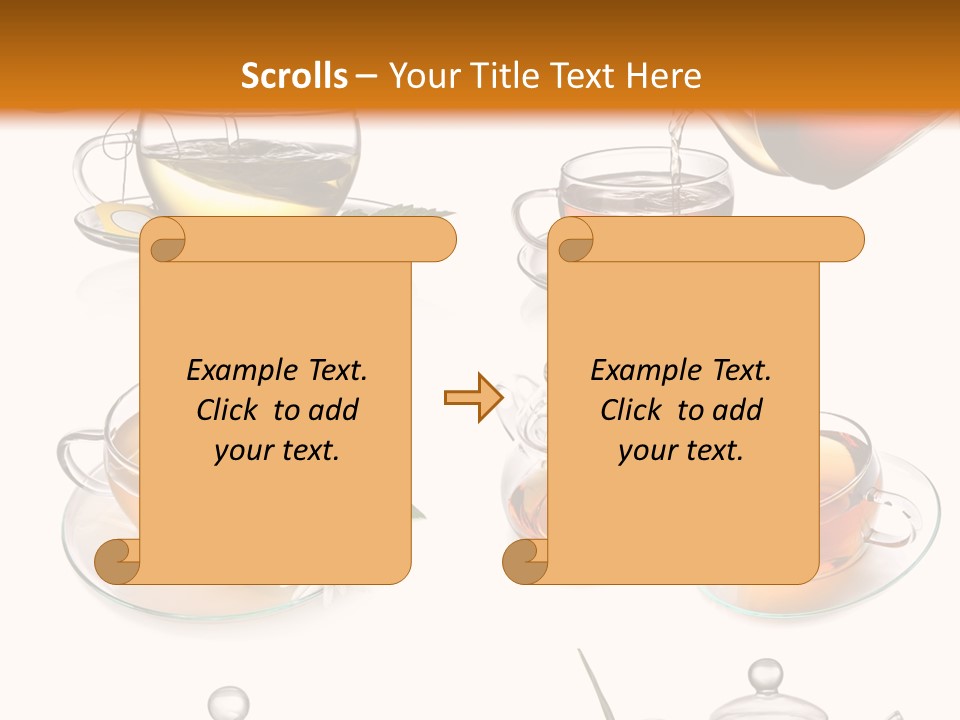 Pouring Breakfast Teapot PowerPoint Template