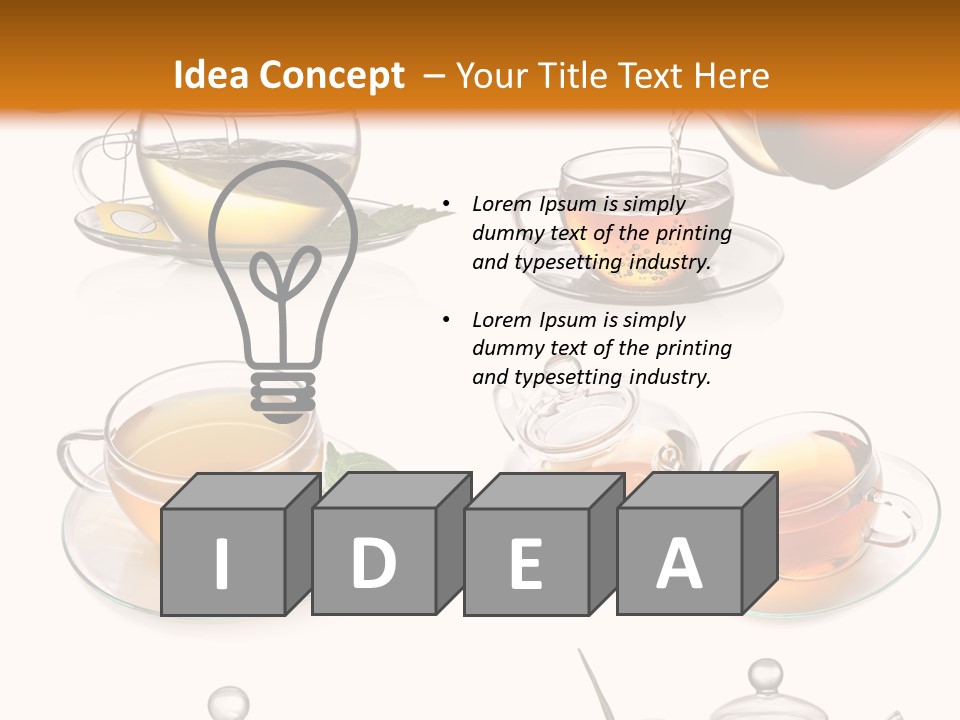 Pouring Breakfast Teapot PowerPoint Template