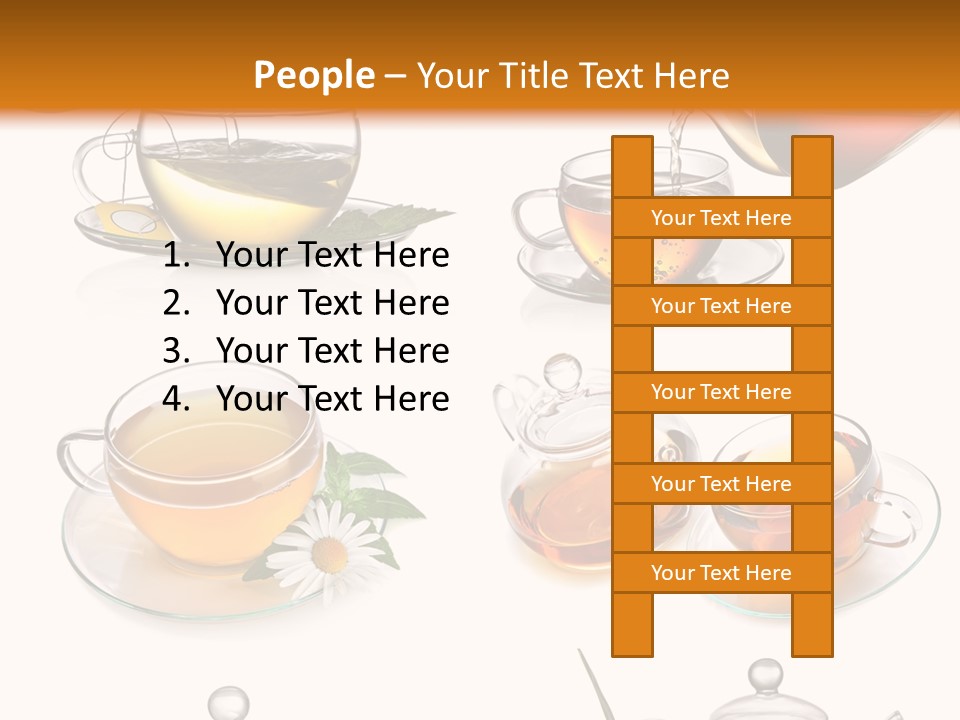 Pouring Breakfast Teapot PowerPoint Template