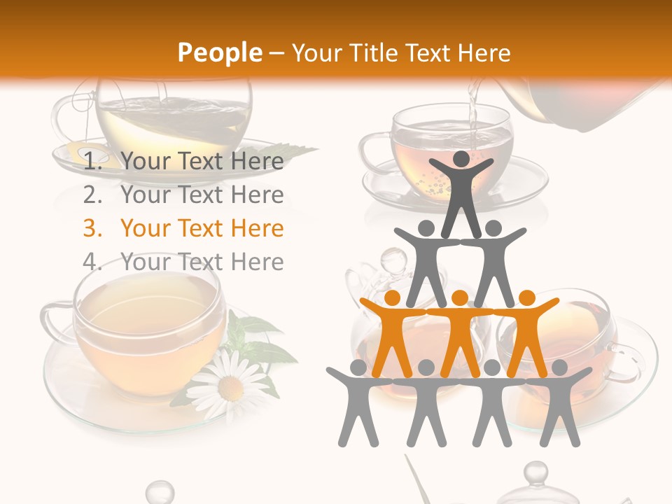 Pouring Breakfast Teapot PowerPoint Template