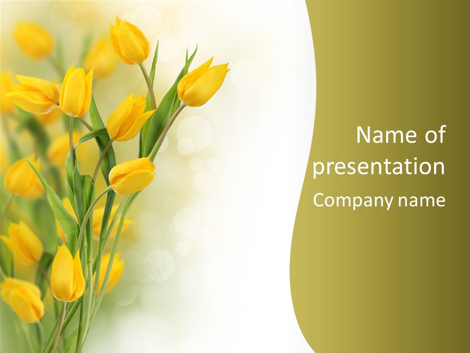 Petals Living Plant Agriculture PowerPoint Template