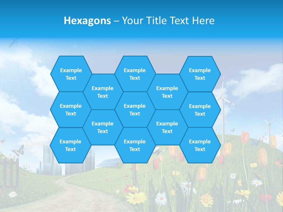 Cloud Camomile Photovoltaic PowerPoint Template