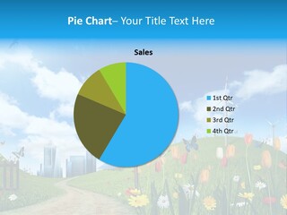 Cloud Camomile Photovoltaic PowerPoint Template