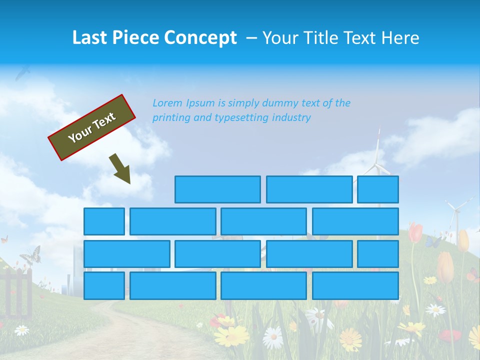Cloud Camomile Photovoltaic PowerPoint Template