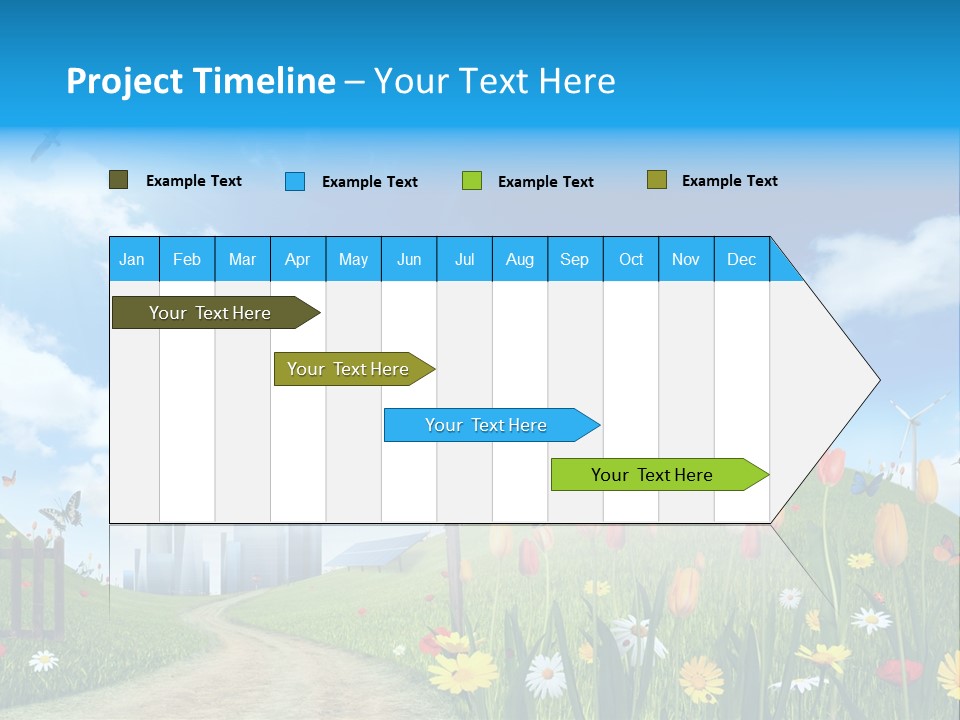 Cloud Camomile Photovoltaic PowerPoint Template