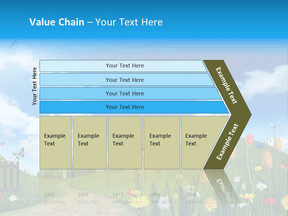 Cloud Camomile Photovoltaic PowerPoint Template