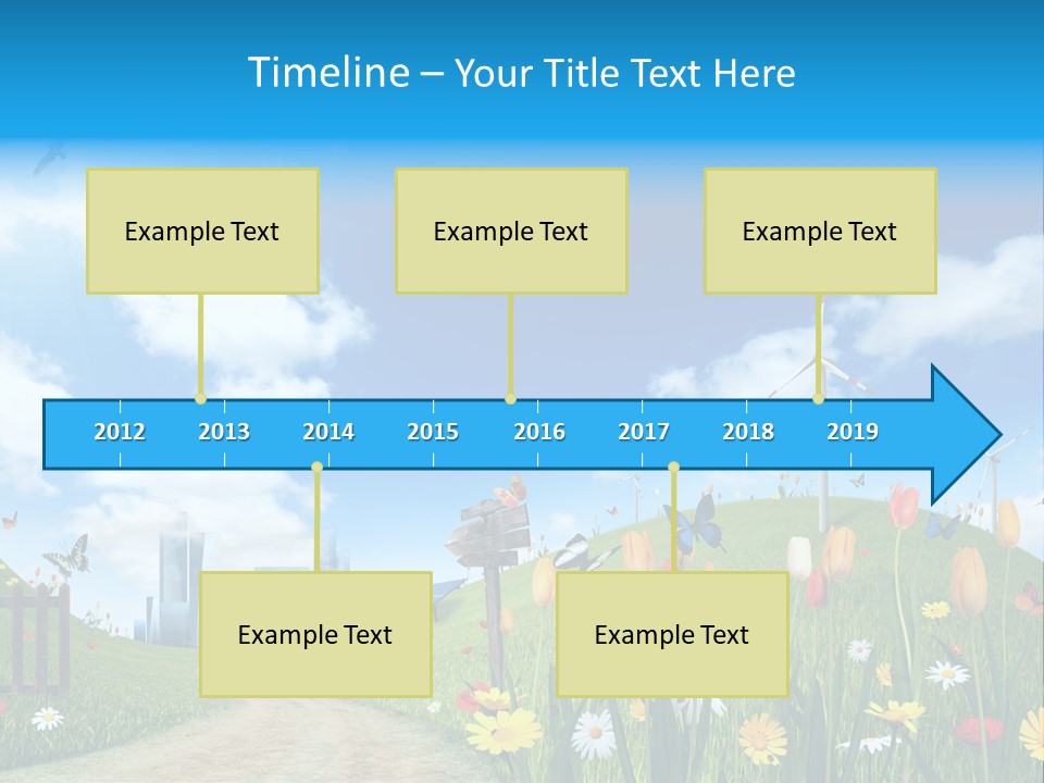 Cloud Camomile Photovoltaic PowerPoint Template