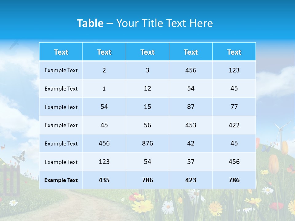 Cloud Camomile Photovoltaic PowerPoint Template