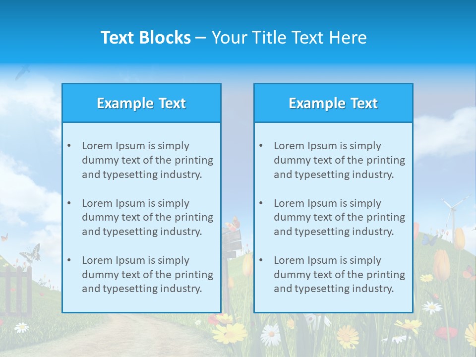 Cloud Camomile Photovoltaic PowerPoint Template