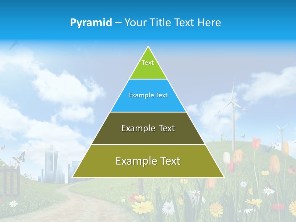 Cloud Camomile Photovoltaic PowerPoint Template