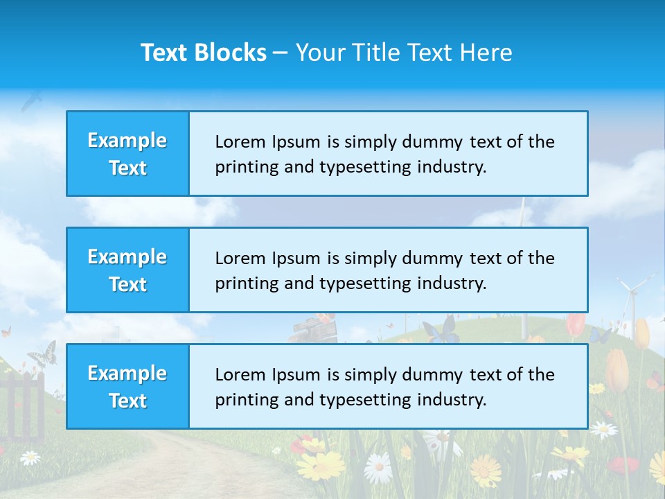 Cloud Camomile Photovoltaic PowerPoint Template