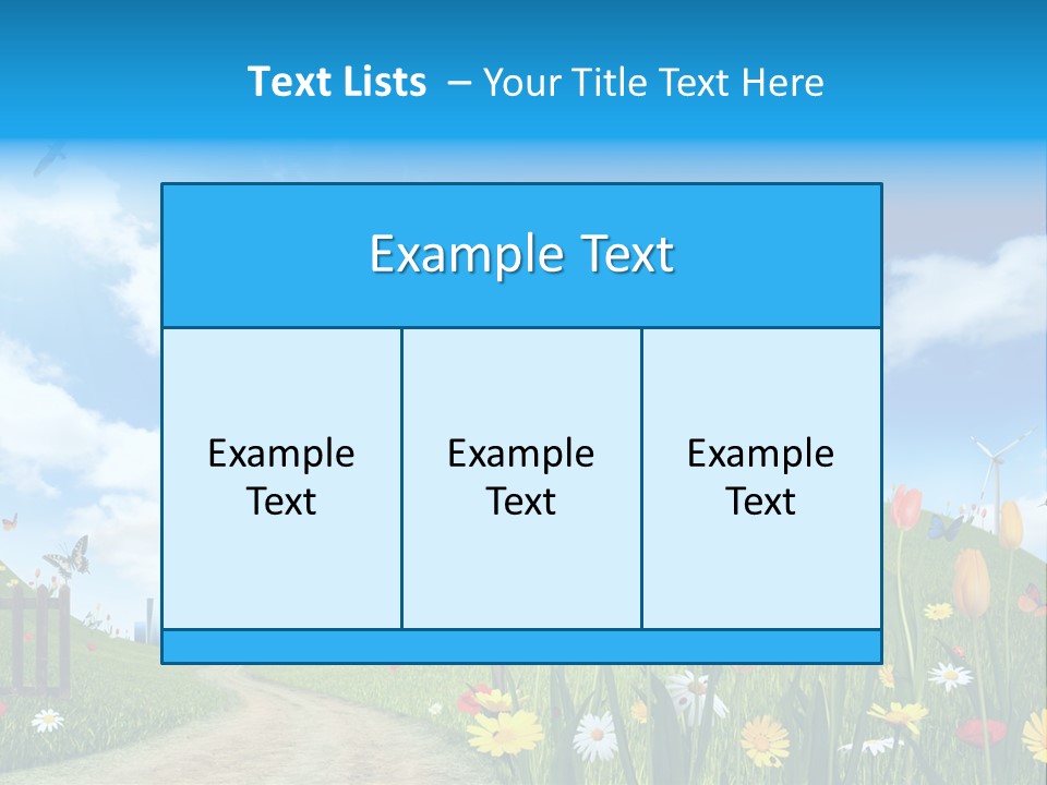 Cloud Camomile Photovoltaic PowerPoint Template