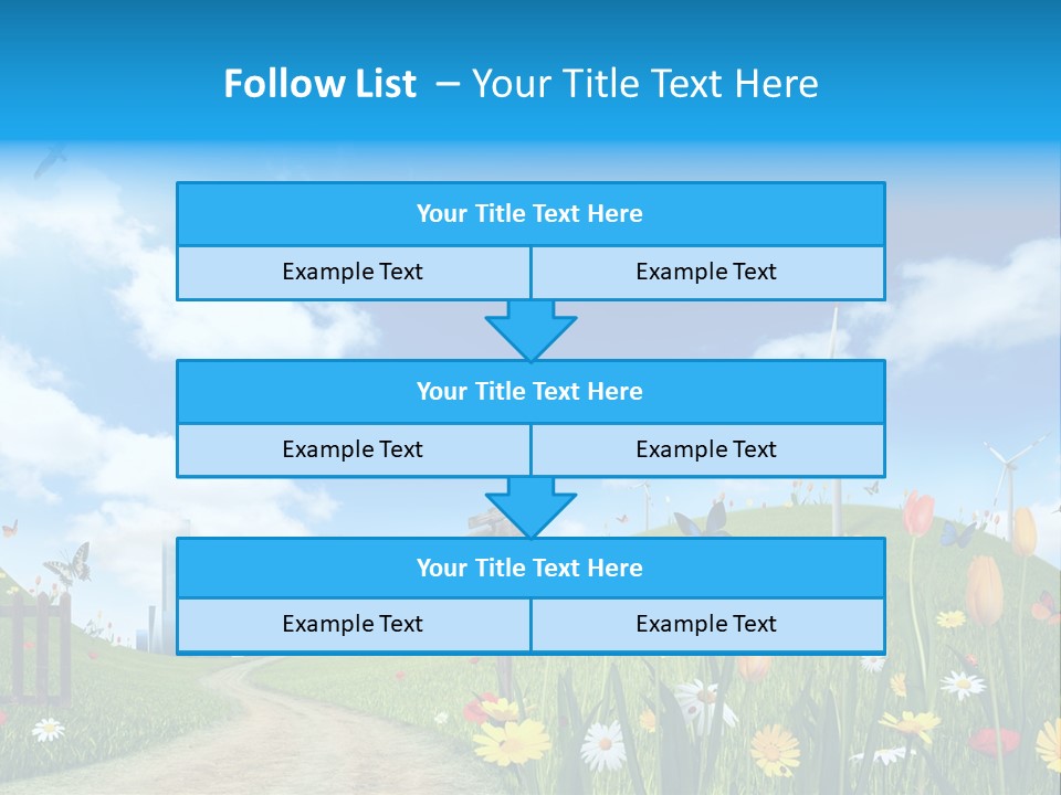 Cloud Camomile Photovoltaic PowerPoint Template