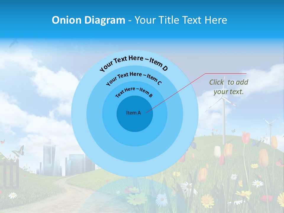 Cloud Camomile Photovoltaic PowerPoint Template