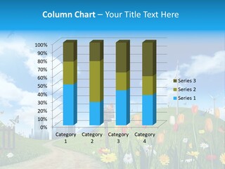 Cloud Camomile Photovoltaic PowerPoint Template