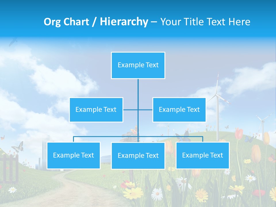 Cloud Camomile Photovoltaic PowerPoint Template