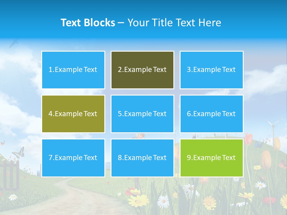 Cloud Camomile Photovoltaic PowerPoint Template